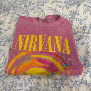 Pink Urban Outfitters Nirvana Sweatshirt